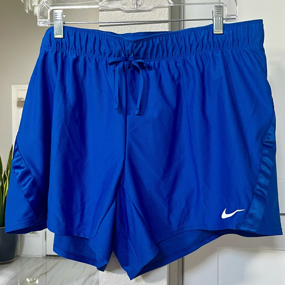 Nike Blue Athletic Shorts with Elastic Waistband